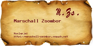 Marschall Zsombor névjegykártya